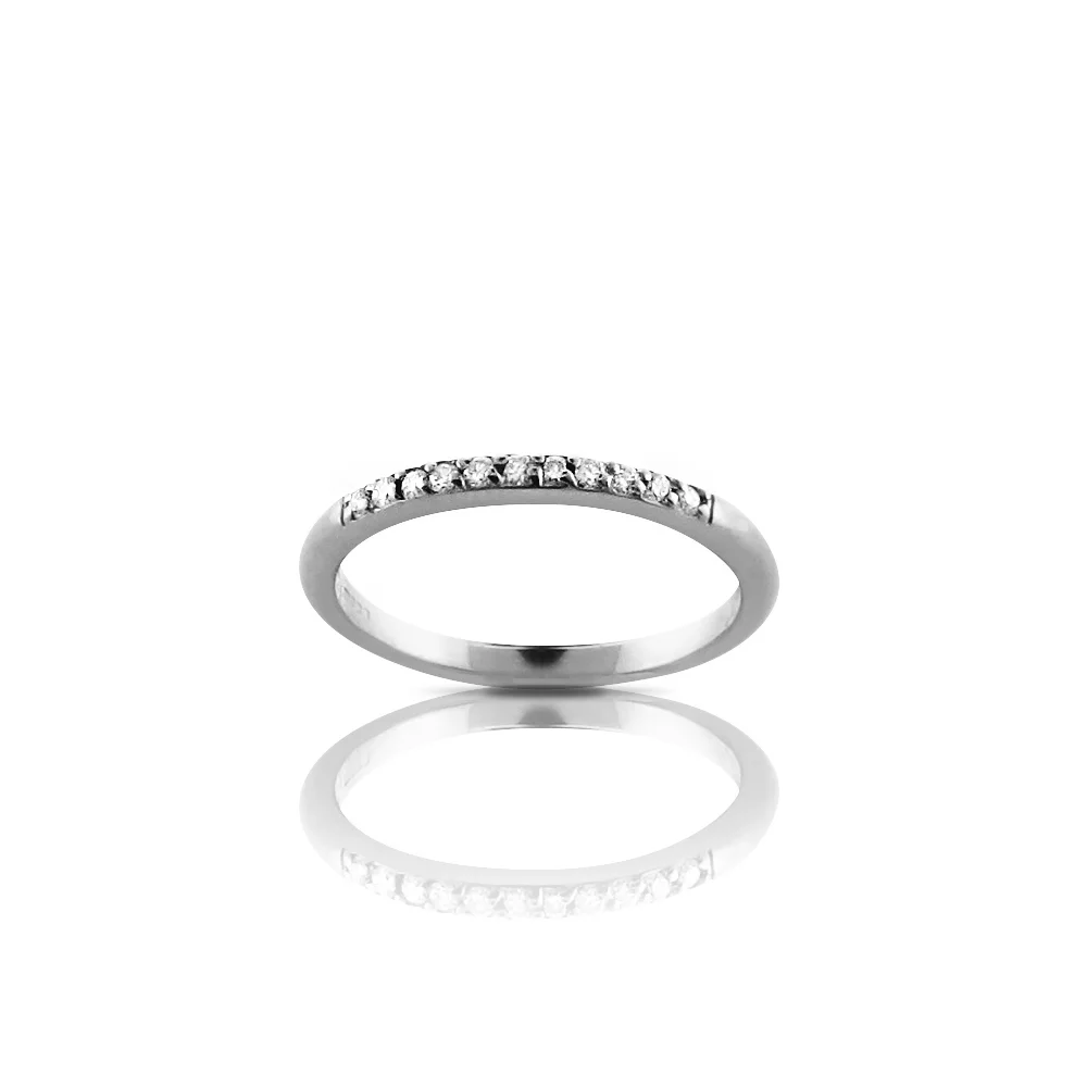 Diamond Set White Gold Wedding Band