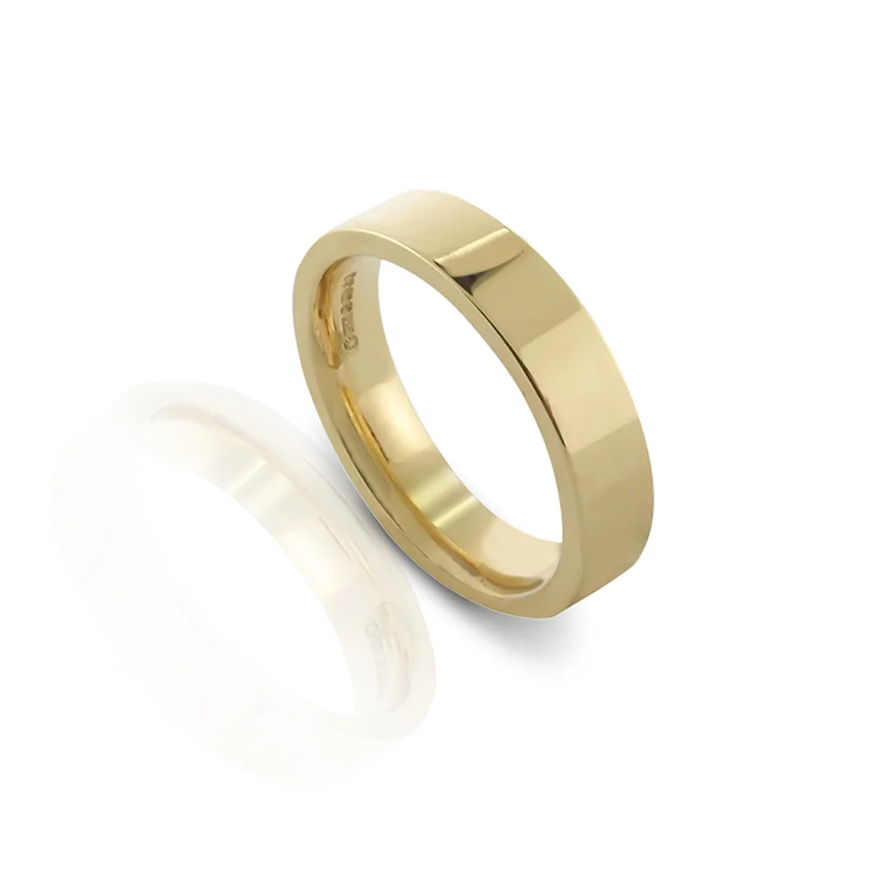 Yellow Gold Flat Court Band