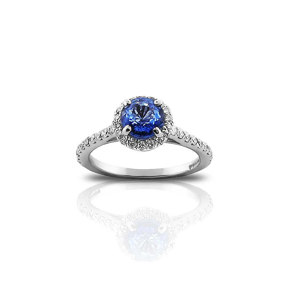 Sapphire And Diamond Engagement Ring