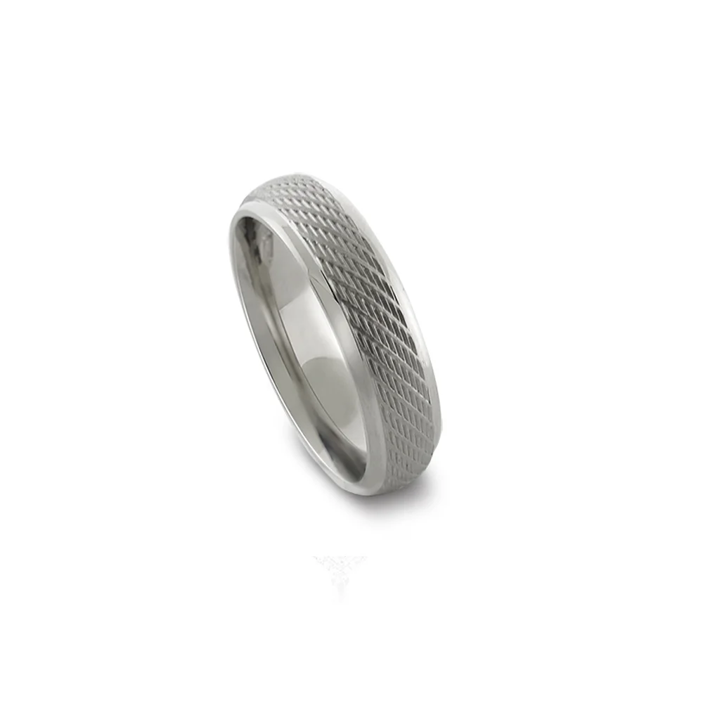 6MM Textured Wedding Band
