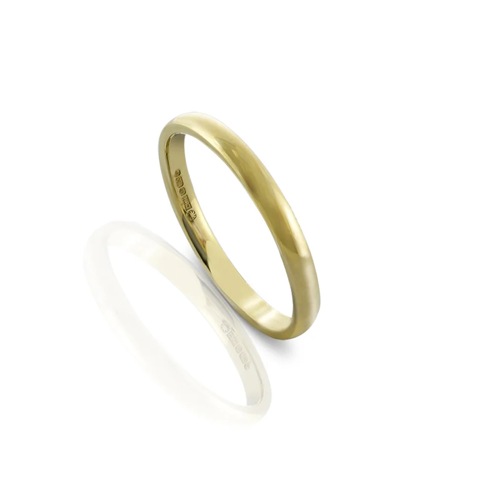 3mm D-Shape Wedding Ring