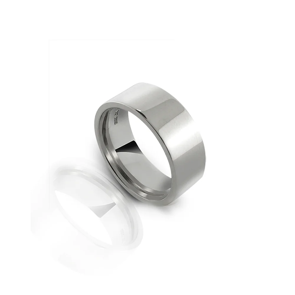8mm Flat Court Wedding Band