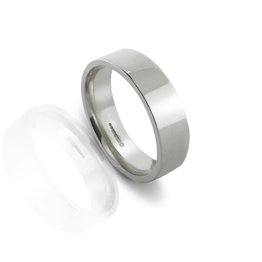 6mm Flat Court Wedding Ring