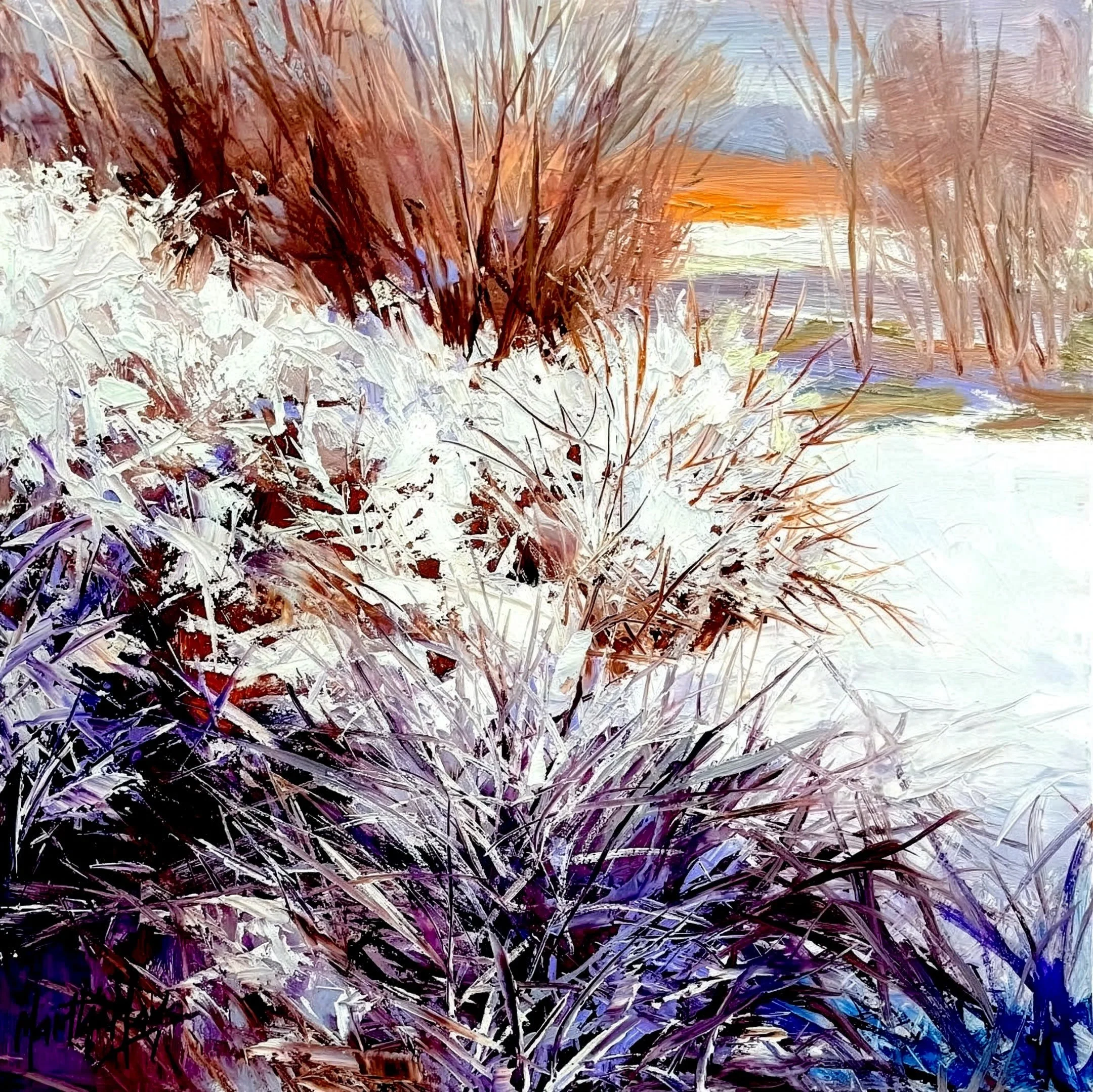 WinterOnTheChamaRiver17x17framed-Firefly-Upscaler-2x-scale.jpg