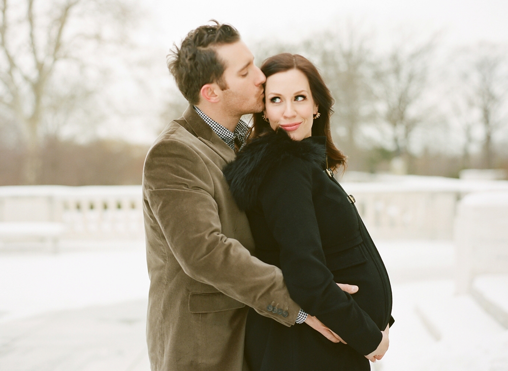 Snowy Cleveland Ohio Maternity Photos