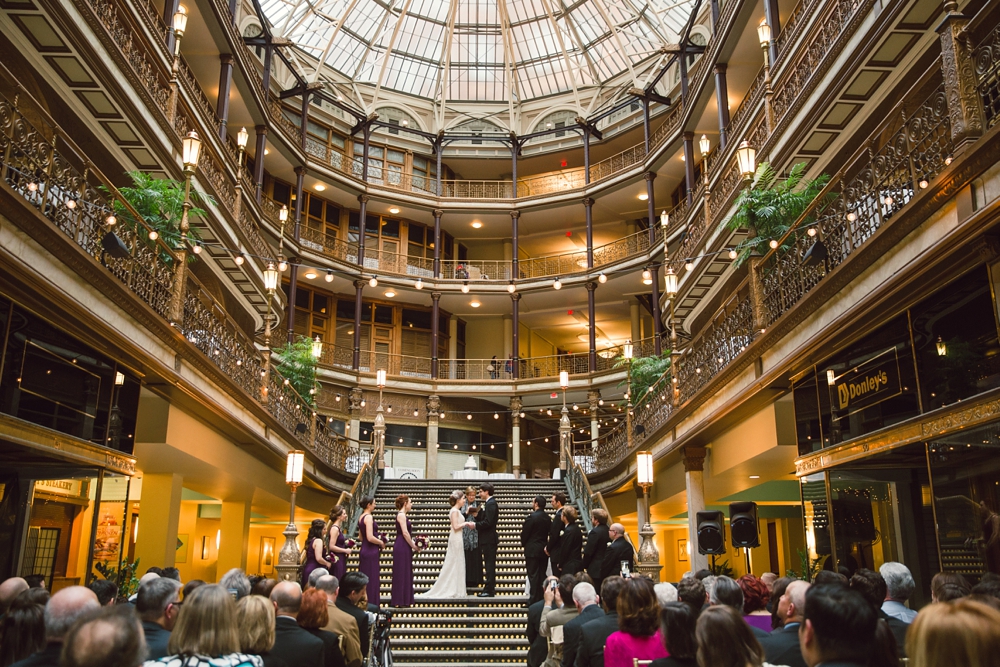 Wedding Ceremony at The Arcade Cleveland