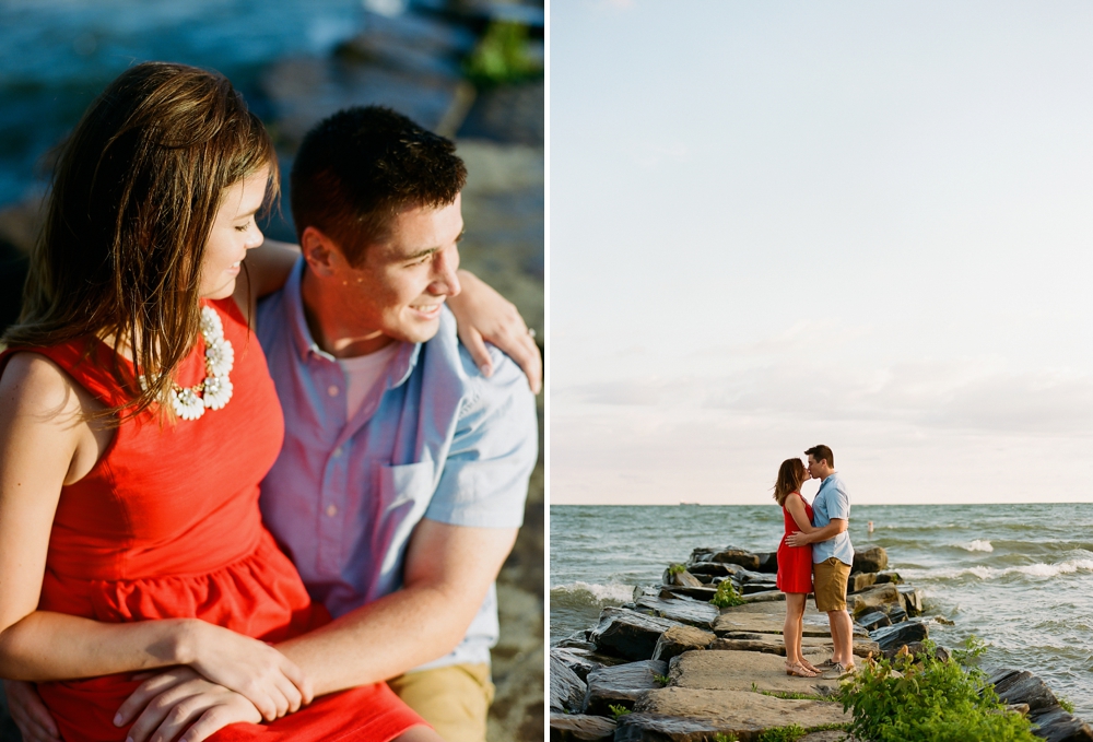 Cleveland Lake Erie Sunrise Engagement