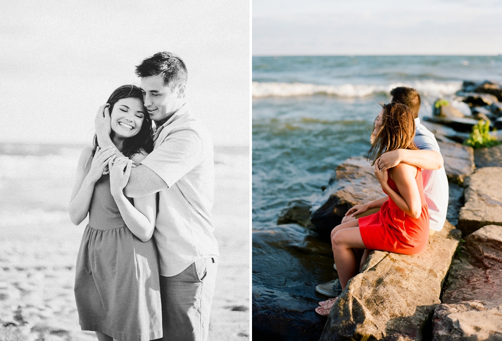 Cleveland Sunrise Beach Engagement Photos