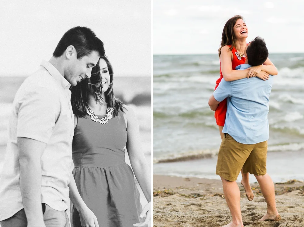 Cleveland Sunrise Beach Engagement Photos