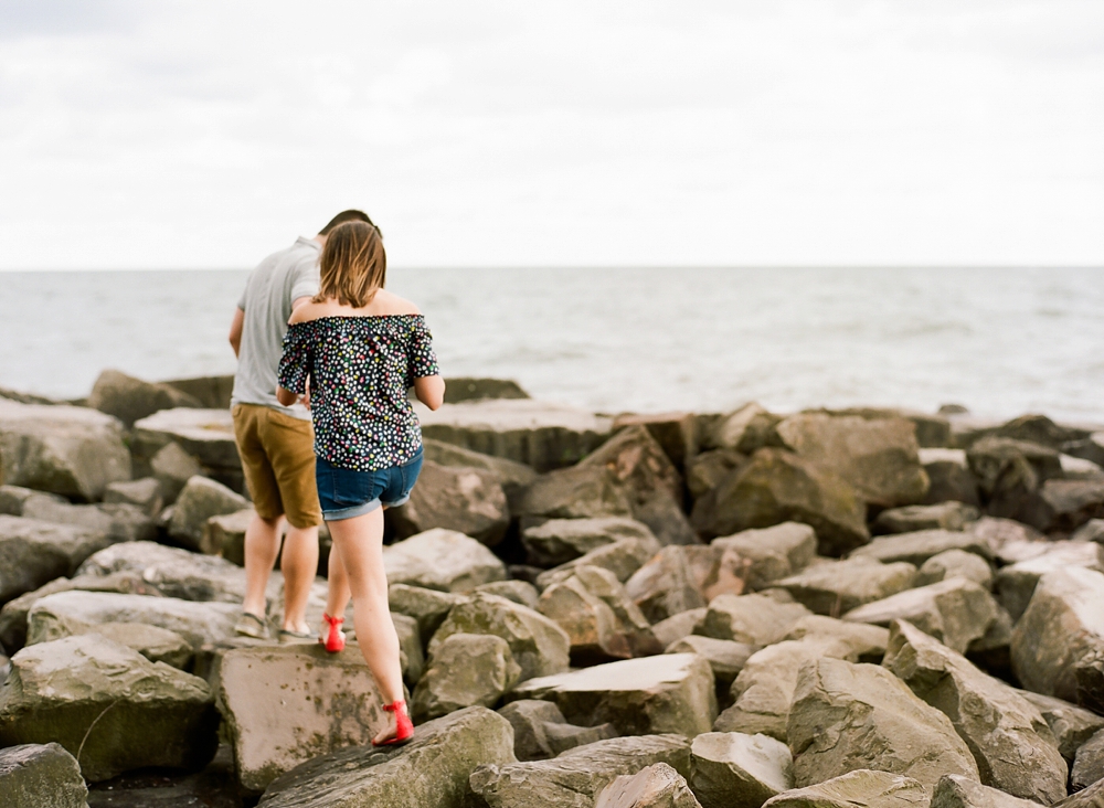 Cleveland Sunrise Beach Engagement Photos