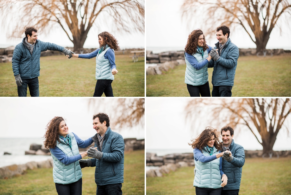Cleveland Winter Beach Engagement Session