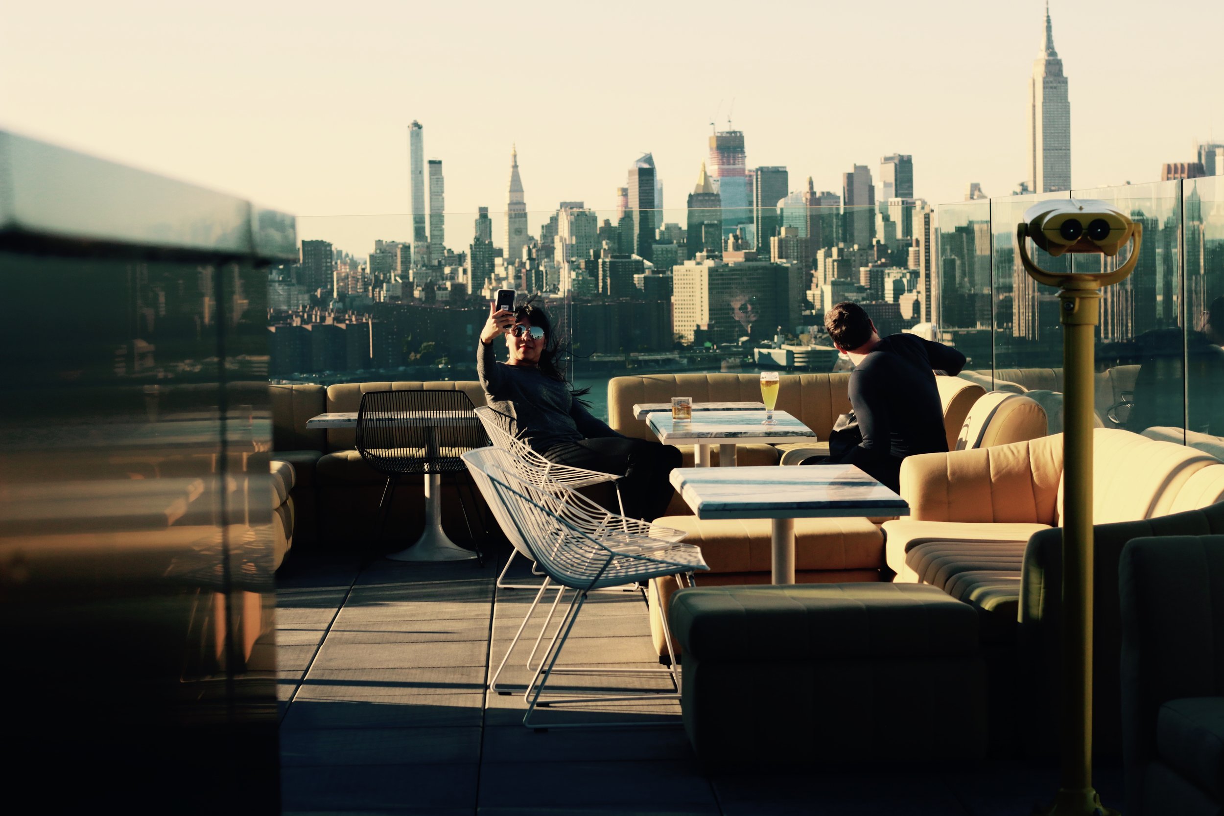 "Selfie with Manhattan"