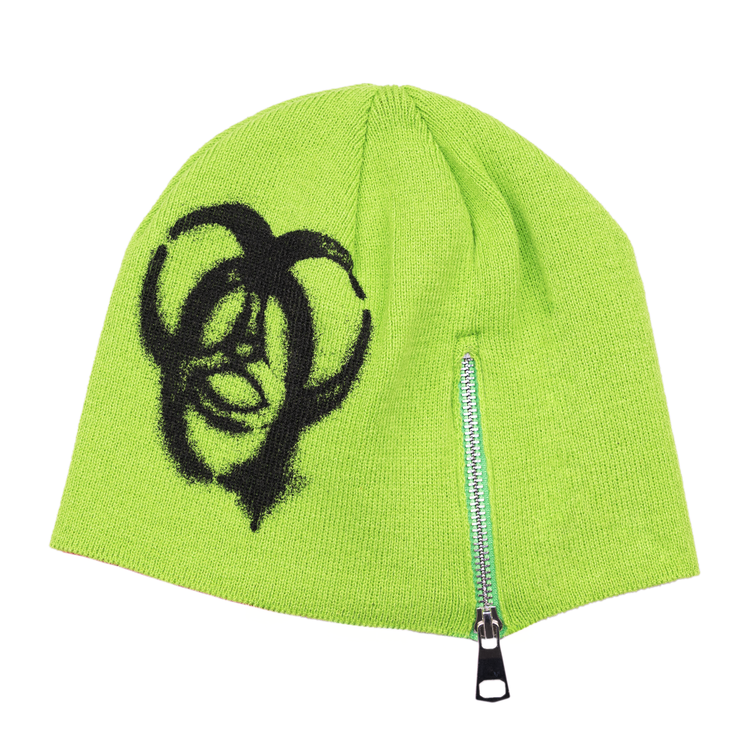 Biohazard Zip Beanie - Green