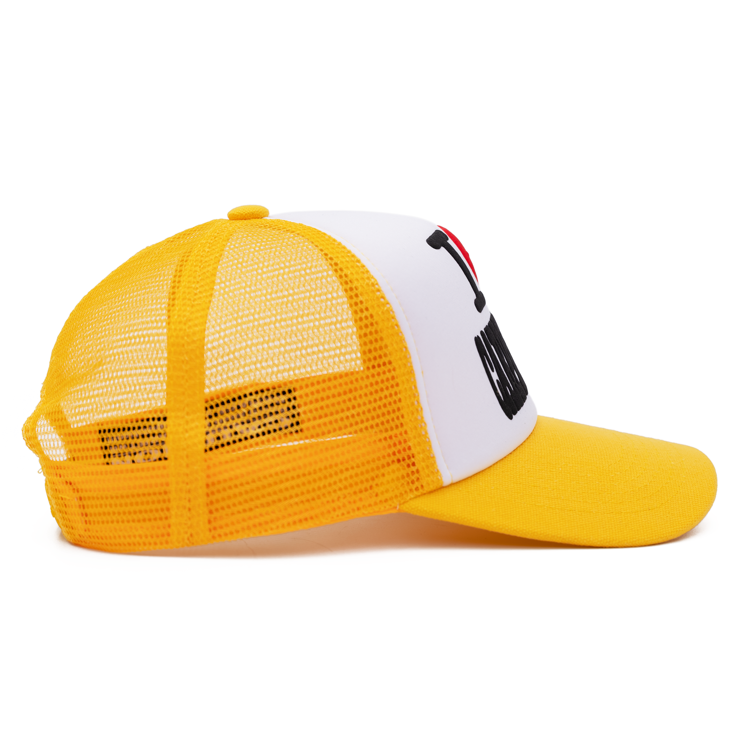 I Love Carpet Trucker Hat Yellow 8.png