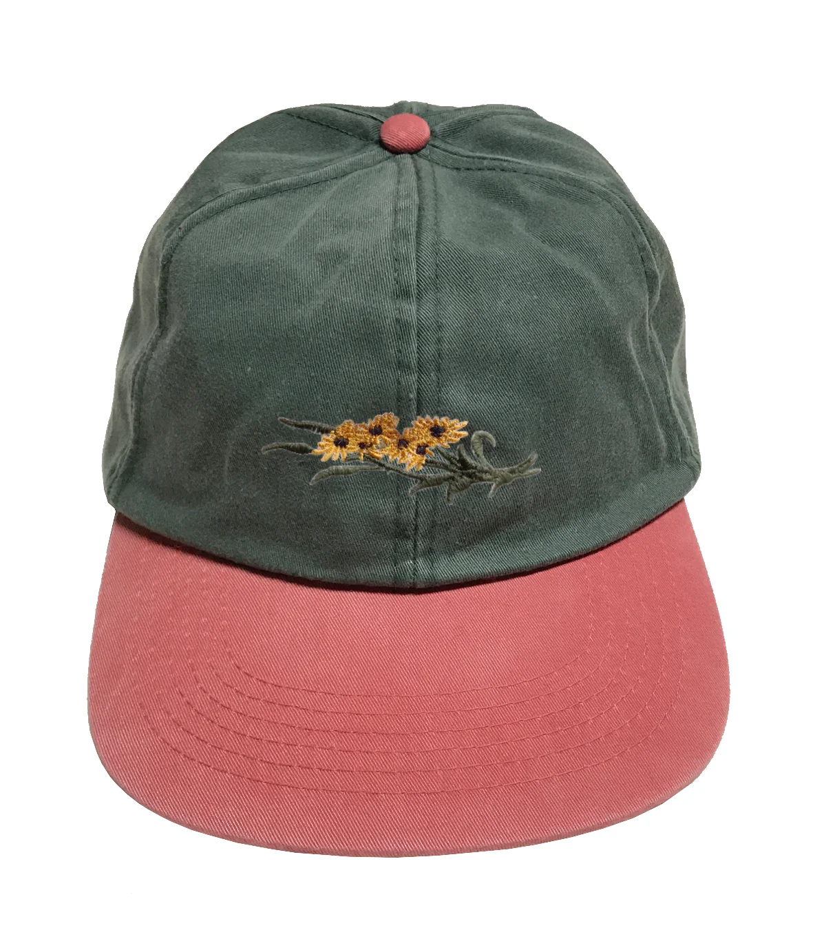 GREEN FLOWER HAT.JPG