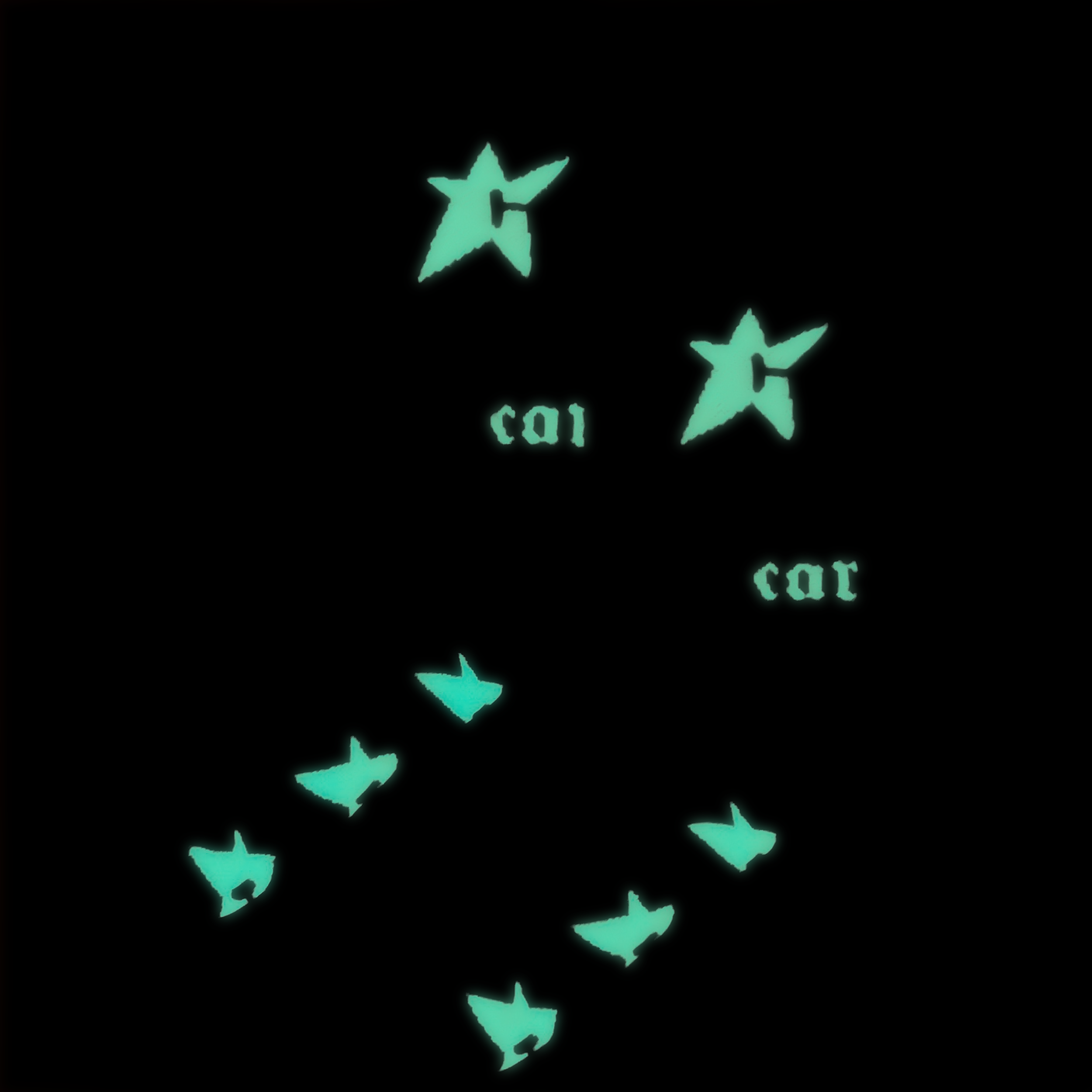 Glow in the Dark C-Star Sock White 3.png