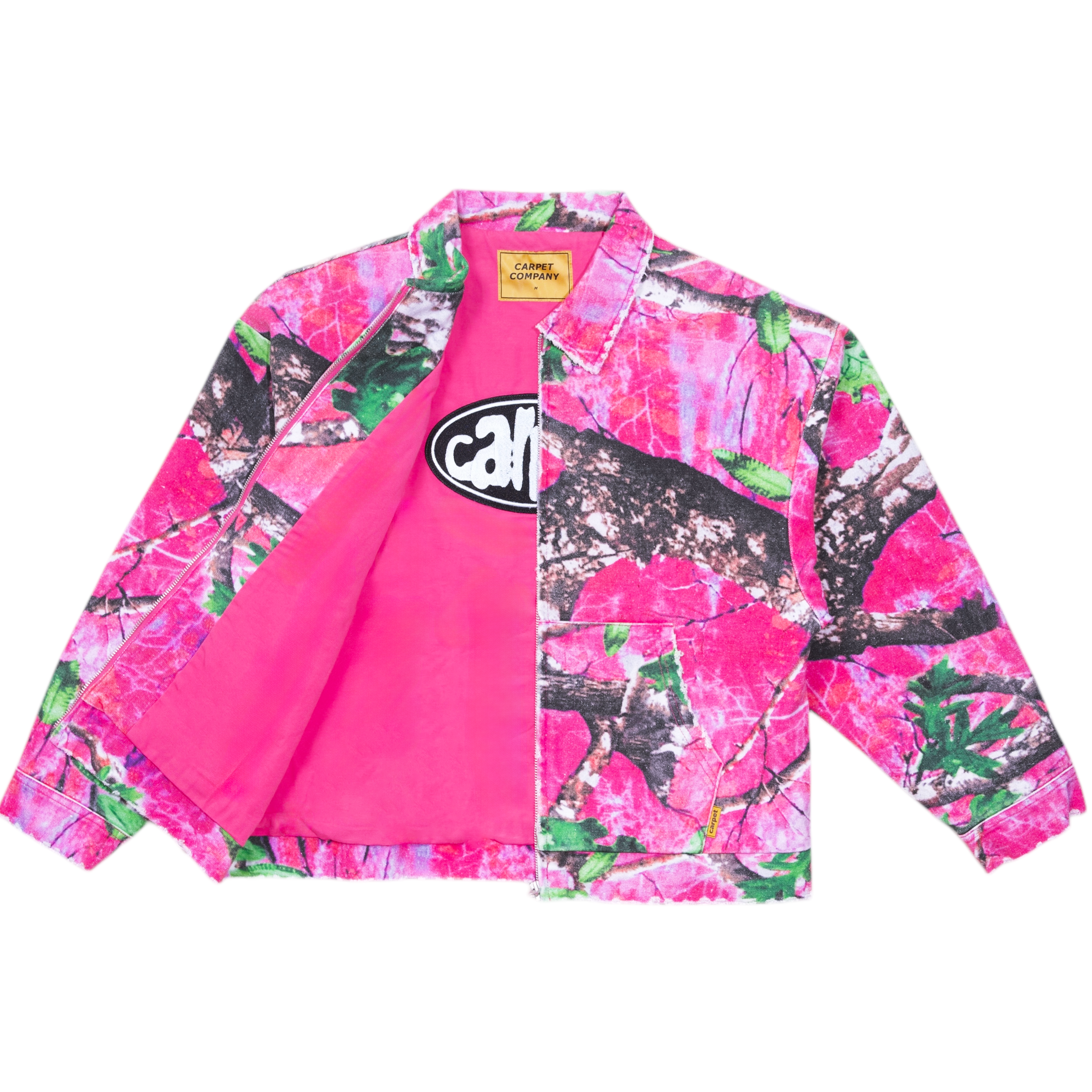 starteam full zip hoodie pink real tree