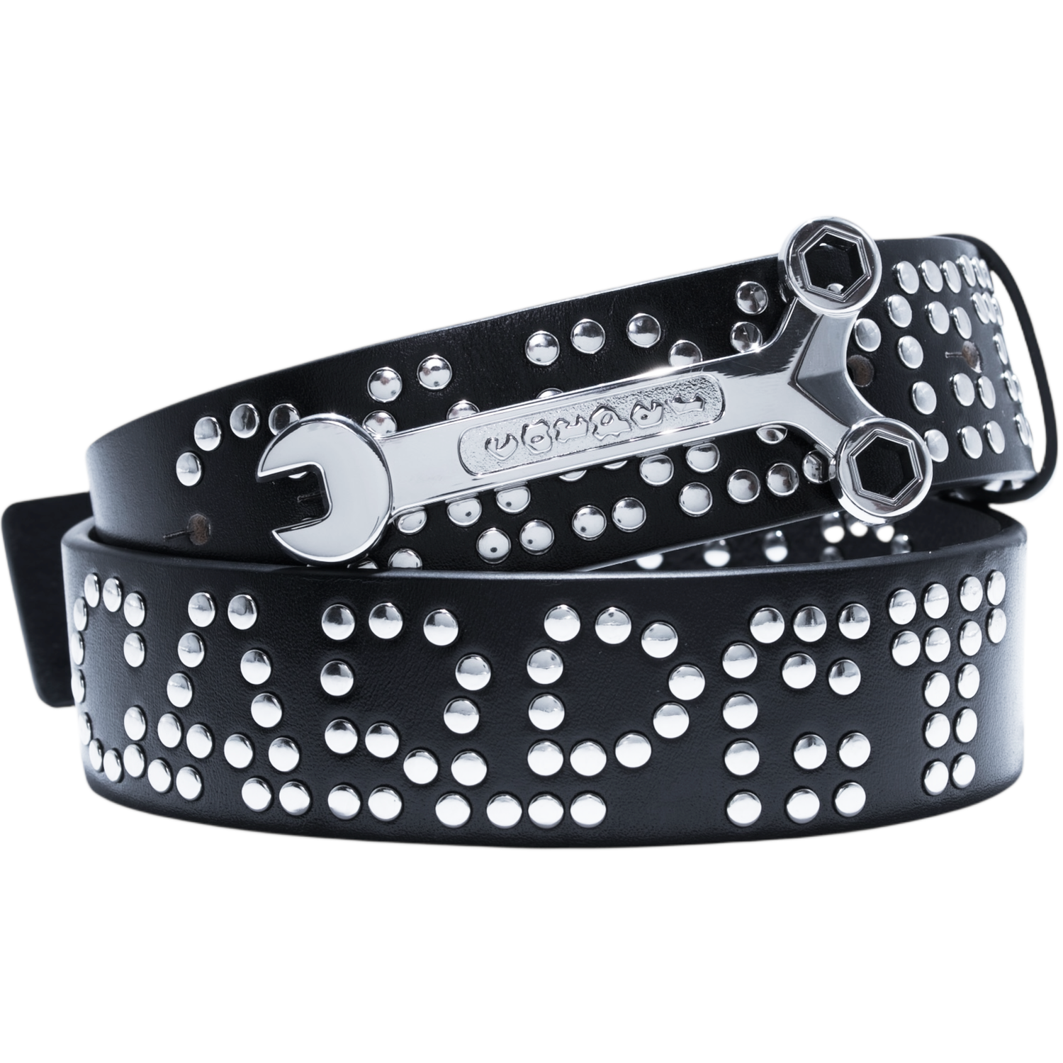 小物 carpet company Leather Belt Riveted Leather Belt - Black — Carpet Company