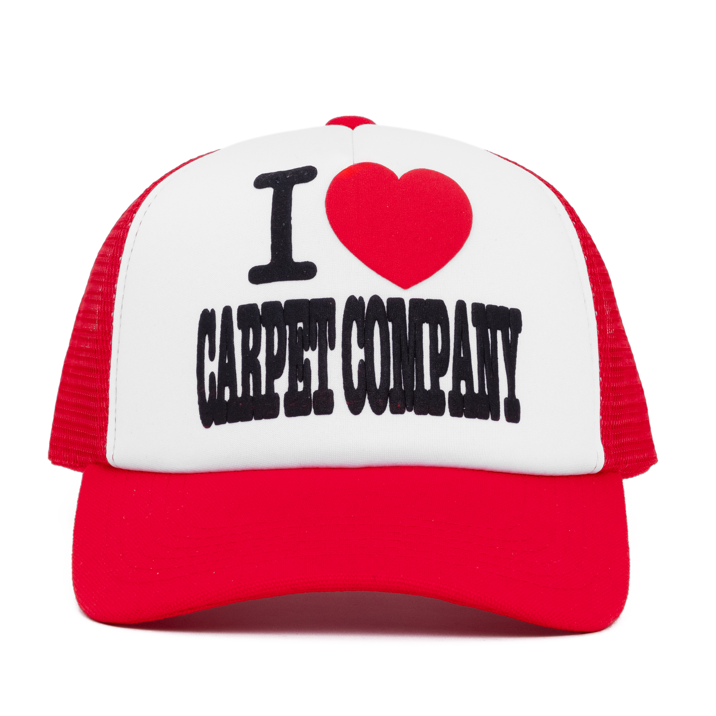 I Heart Carpet Trucker Hat - Red