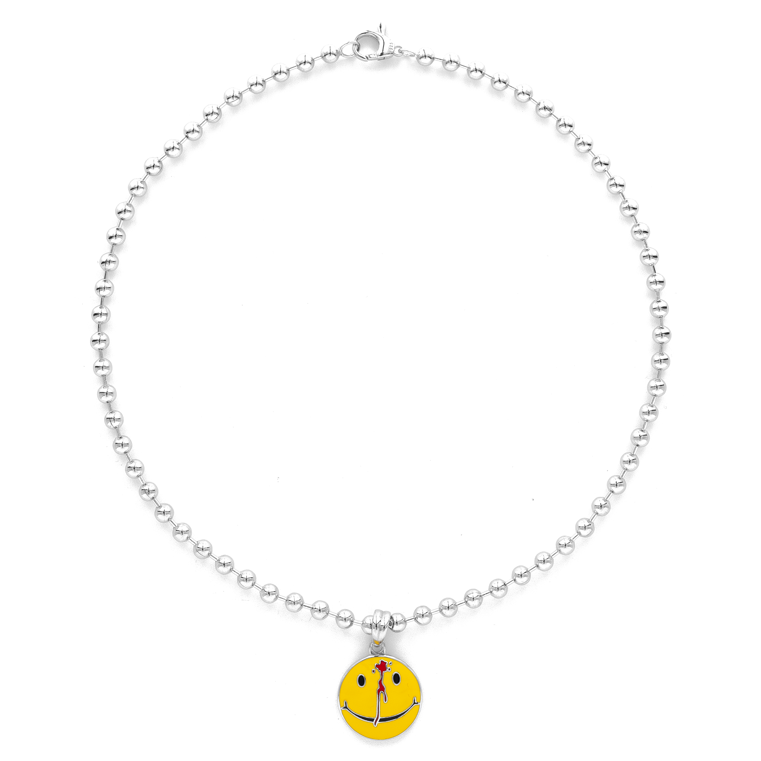 Smiley .925 Silver Necklace - Yellow