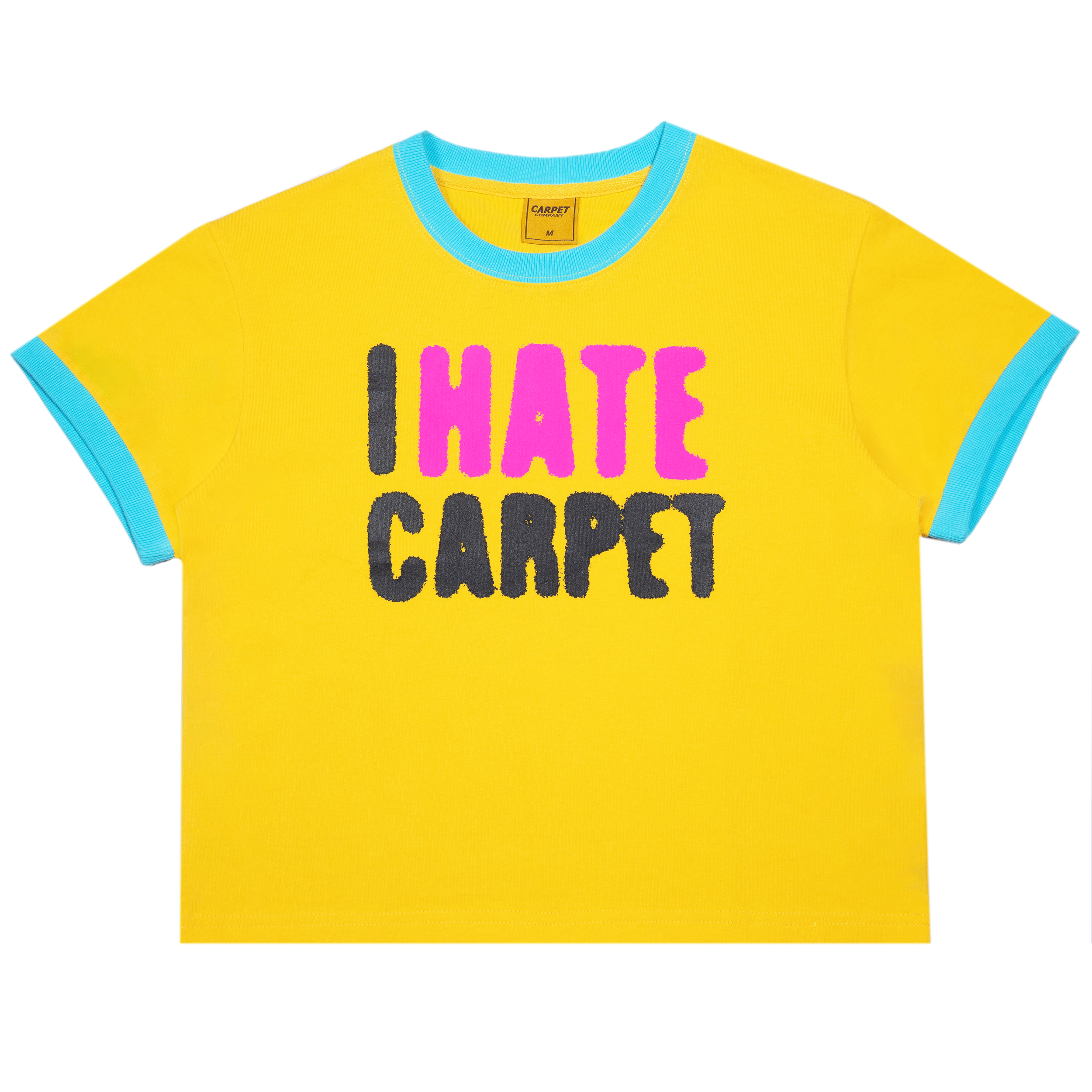 I Hate Carpet Girl Tee YELLOW 1.png