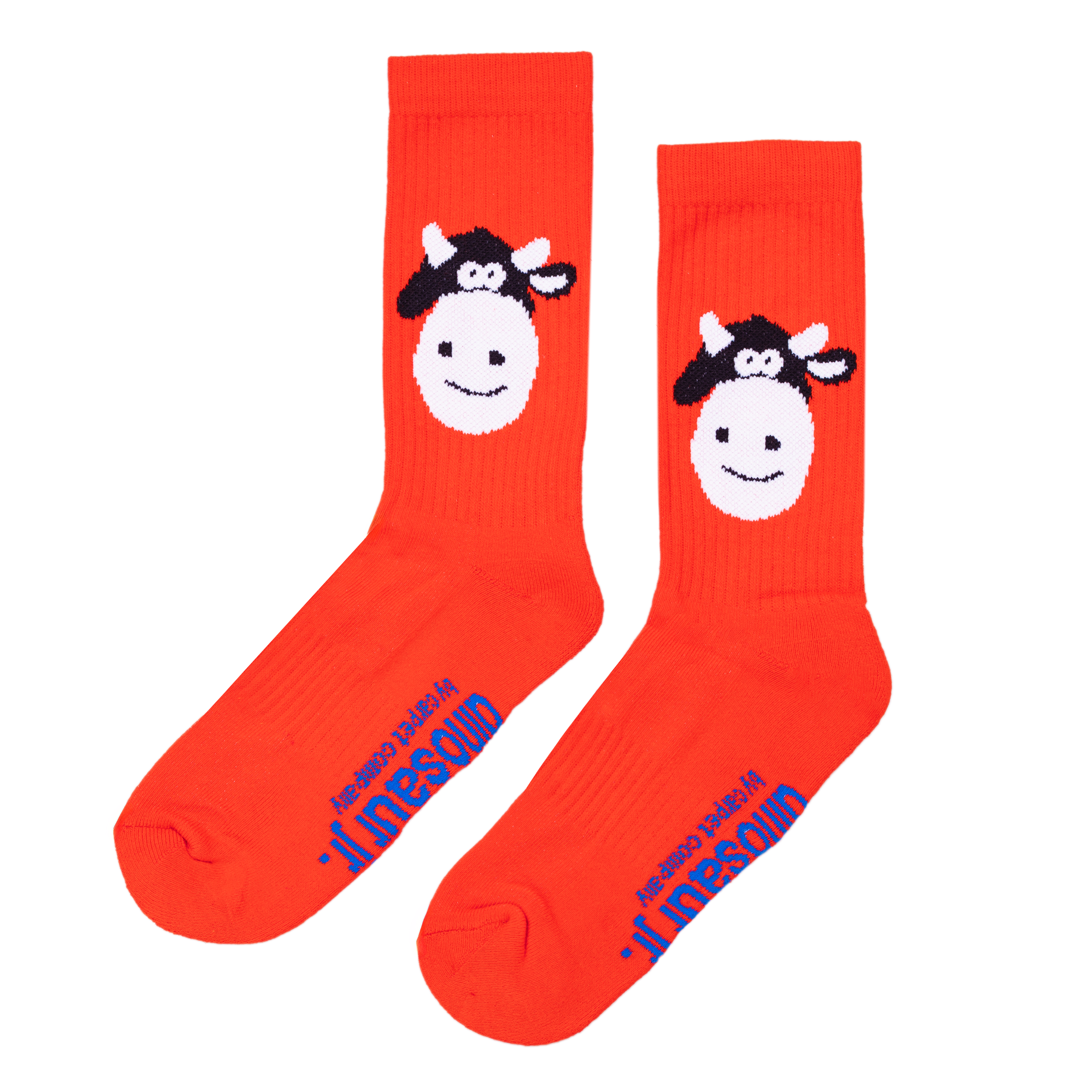 Dinosaur Jr. Cow Sock - Red