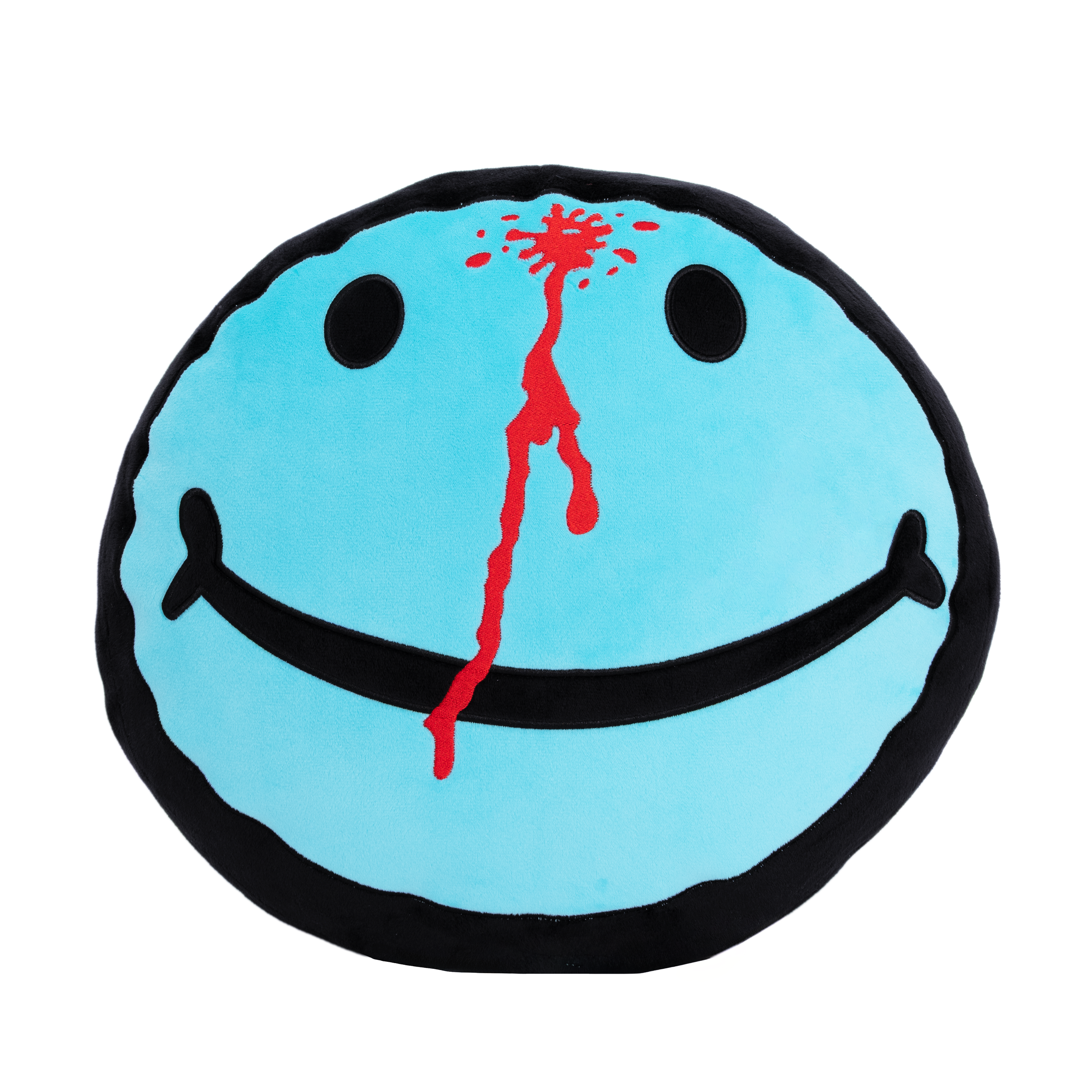 Dinosaur Jr. Smiley Pillow - Blue