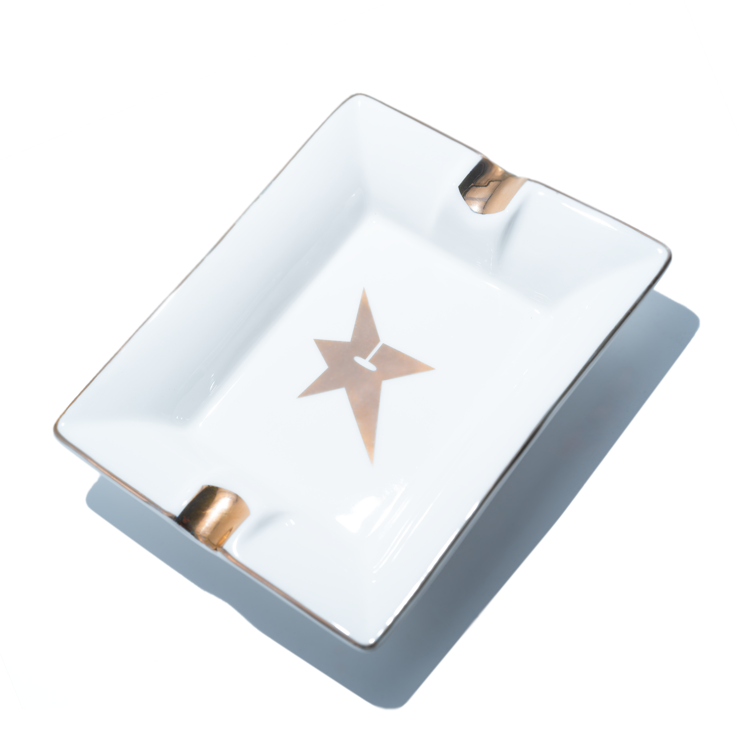 C-Star Ceramic Ash Tray - White