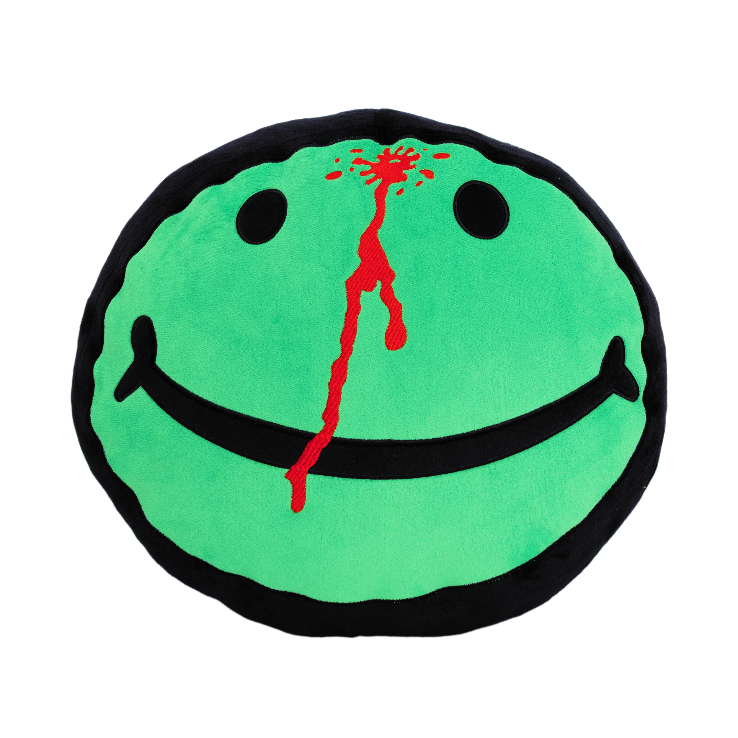 Dinosaur Jr. Smiley Pillow - Green