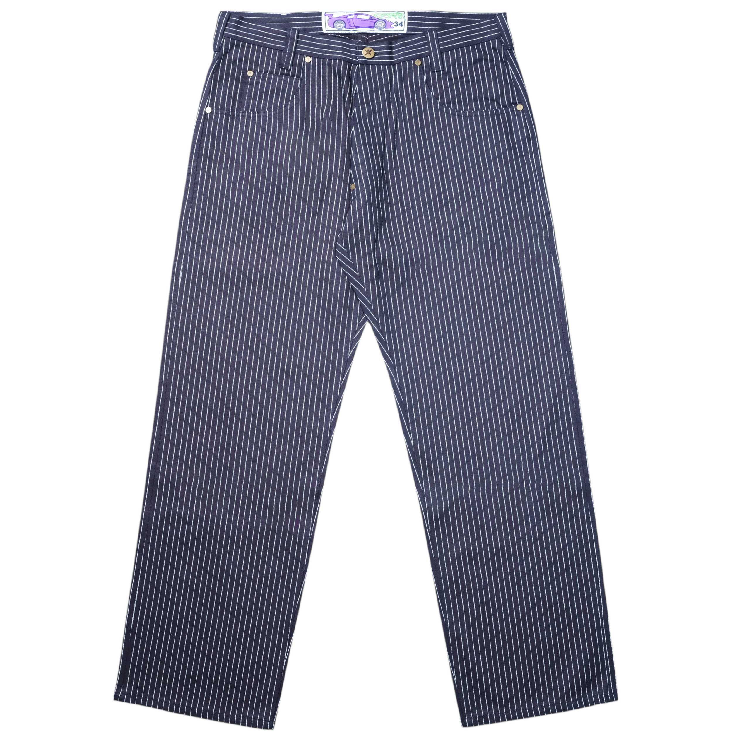 Selvedge Pinstripe Flag Jeans