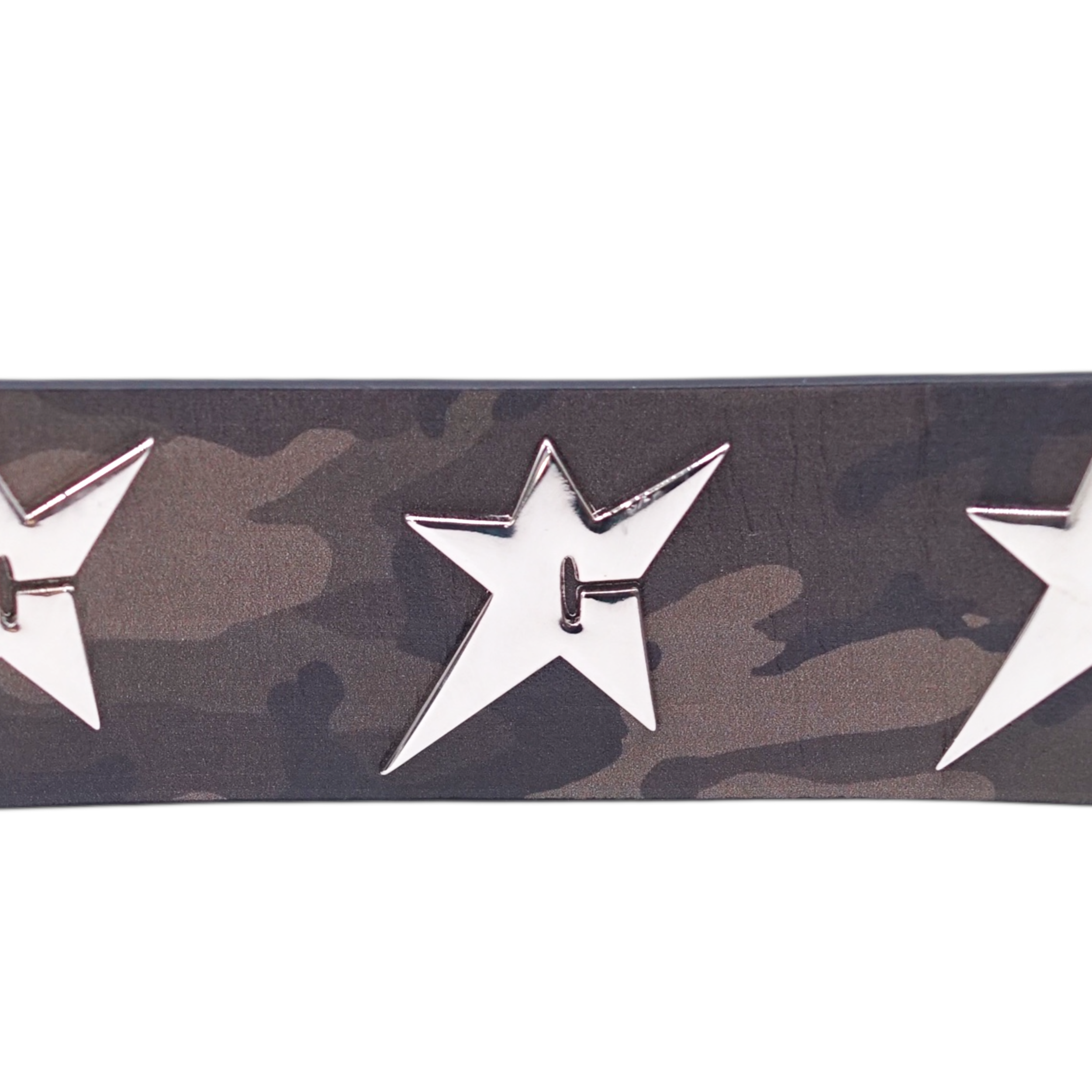 Army Camouflage Fabric Star & Gem Embellishment Designer Belt Camo Military Canvas Uniform Web Belt 54 main image 4
