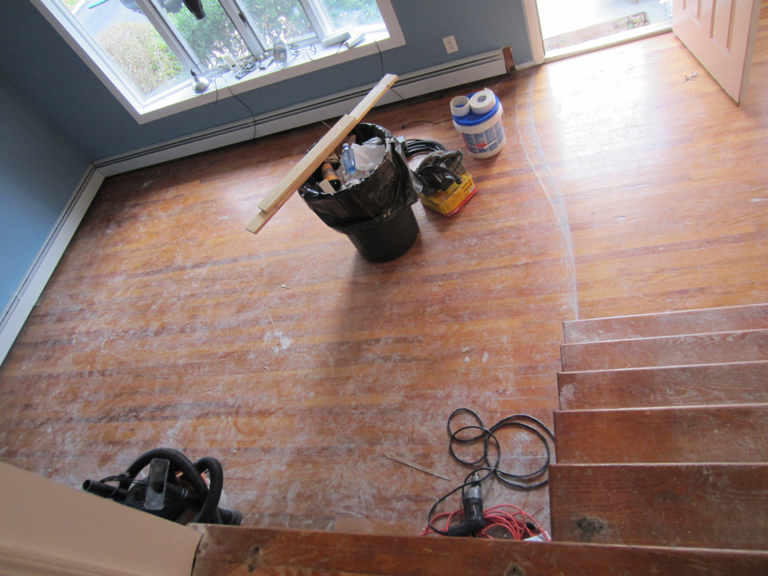 Hardwood Floor Refinishing Project How, How To Remove Dried Gum From Hardwood Floors