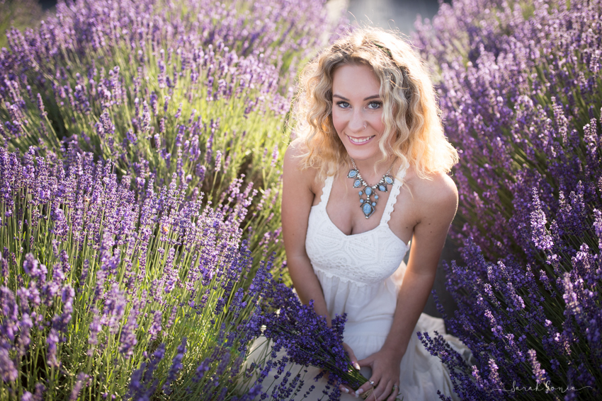 Olympia Senior Photographer Evergreen Lavender Farm Field of Purple