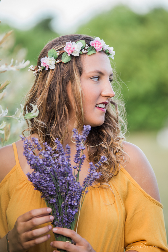 Olympia Senior Photographer Evergreen Lavender Farm Senior Model