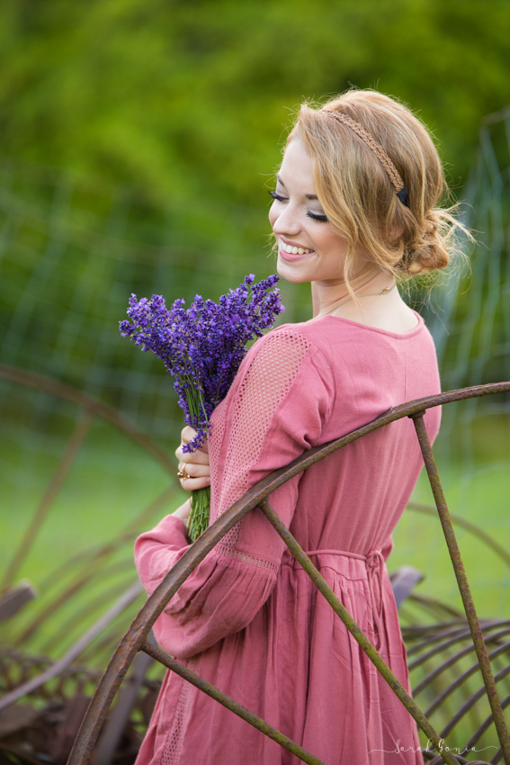 Olympia Senior Photographer Evergreen Lavender Farm Farm Equipment