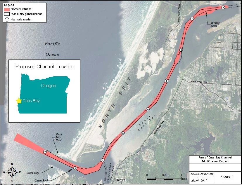 Proposed Navigational channel modification footprint shown below