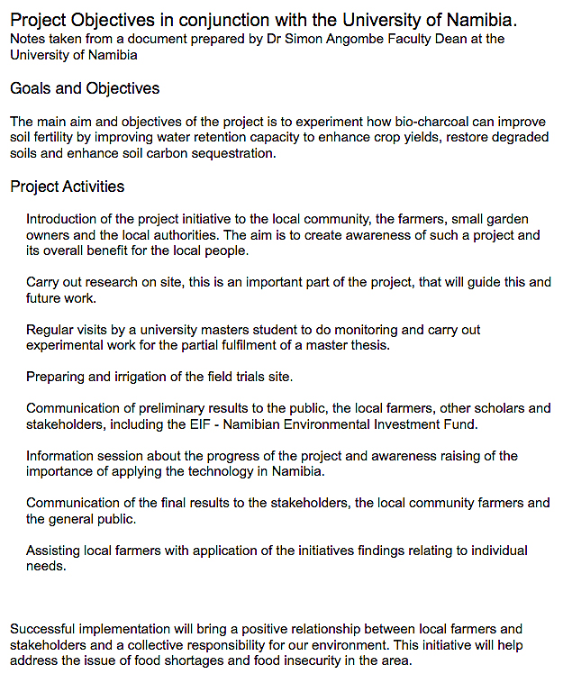 Proposal extract - click to expand