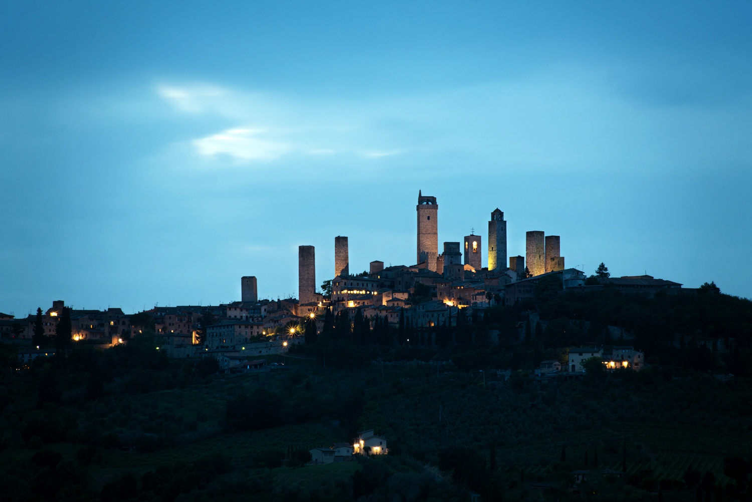 View of San Gimignano PHOTO: ANNA VOLPI • NIKON D750 • 70-210mm Ƒ/4-5.6 @ 210mm • Ƒ/14 • 20sec • ISO 100