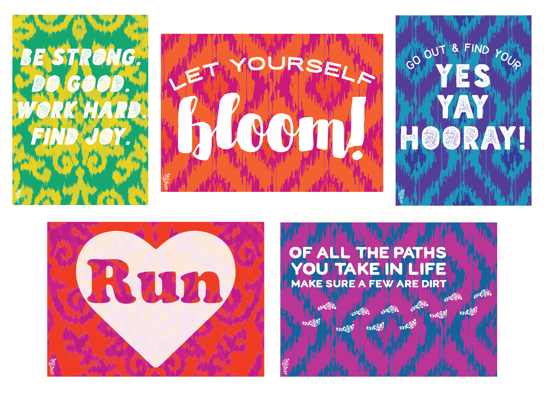  greeting card set created for Run Pretty Far 