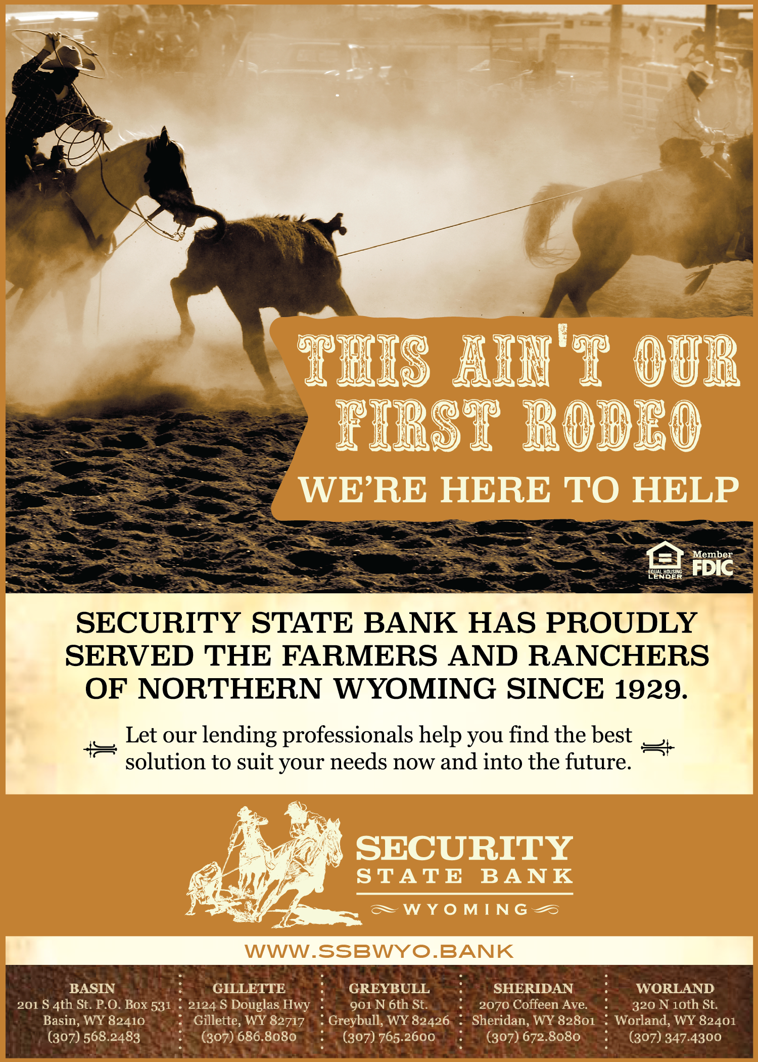  newspaper ad created for Security State Bank 