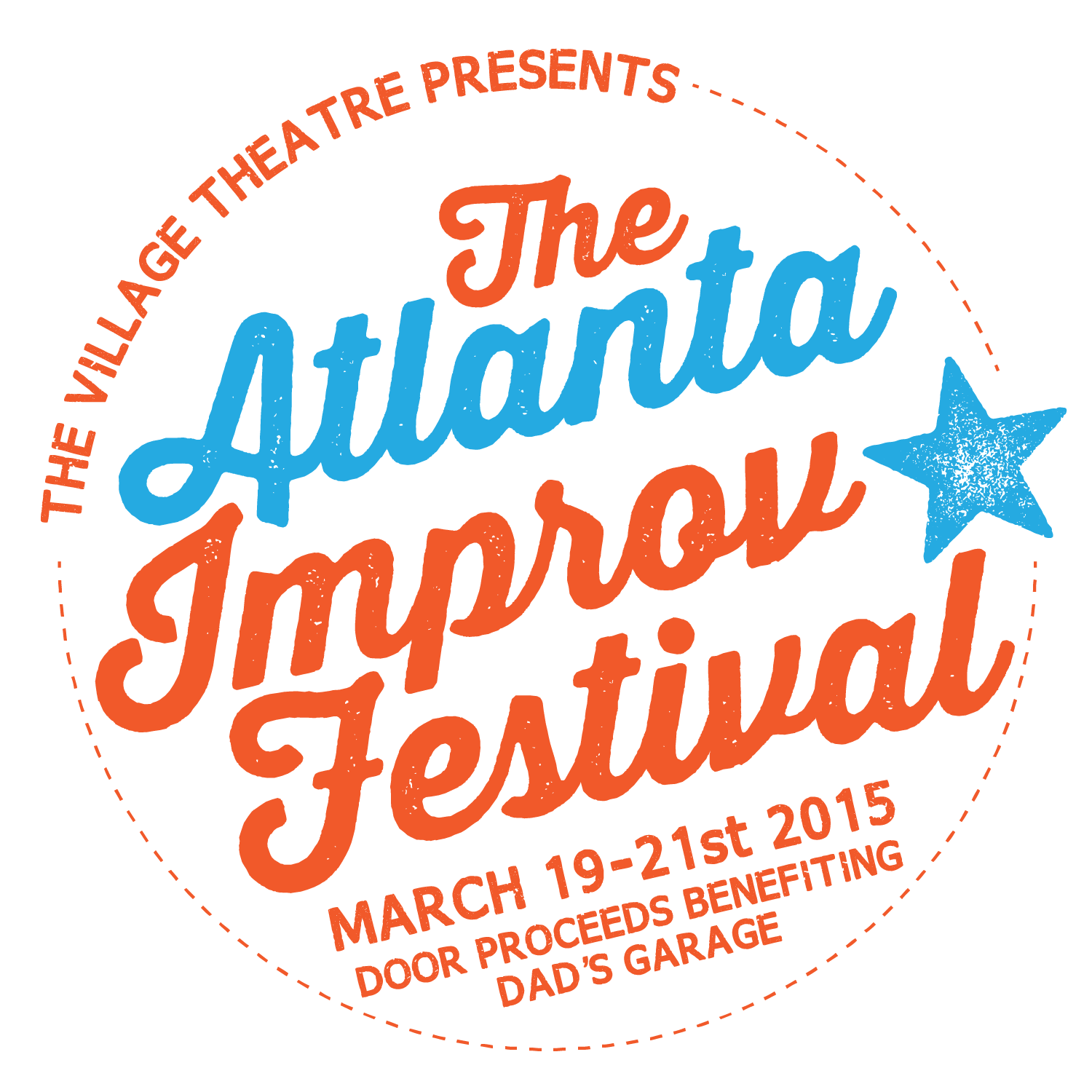  branding and logo created for the Atlanta Improv Festival 