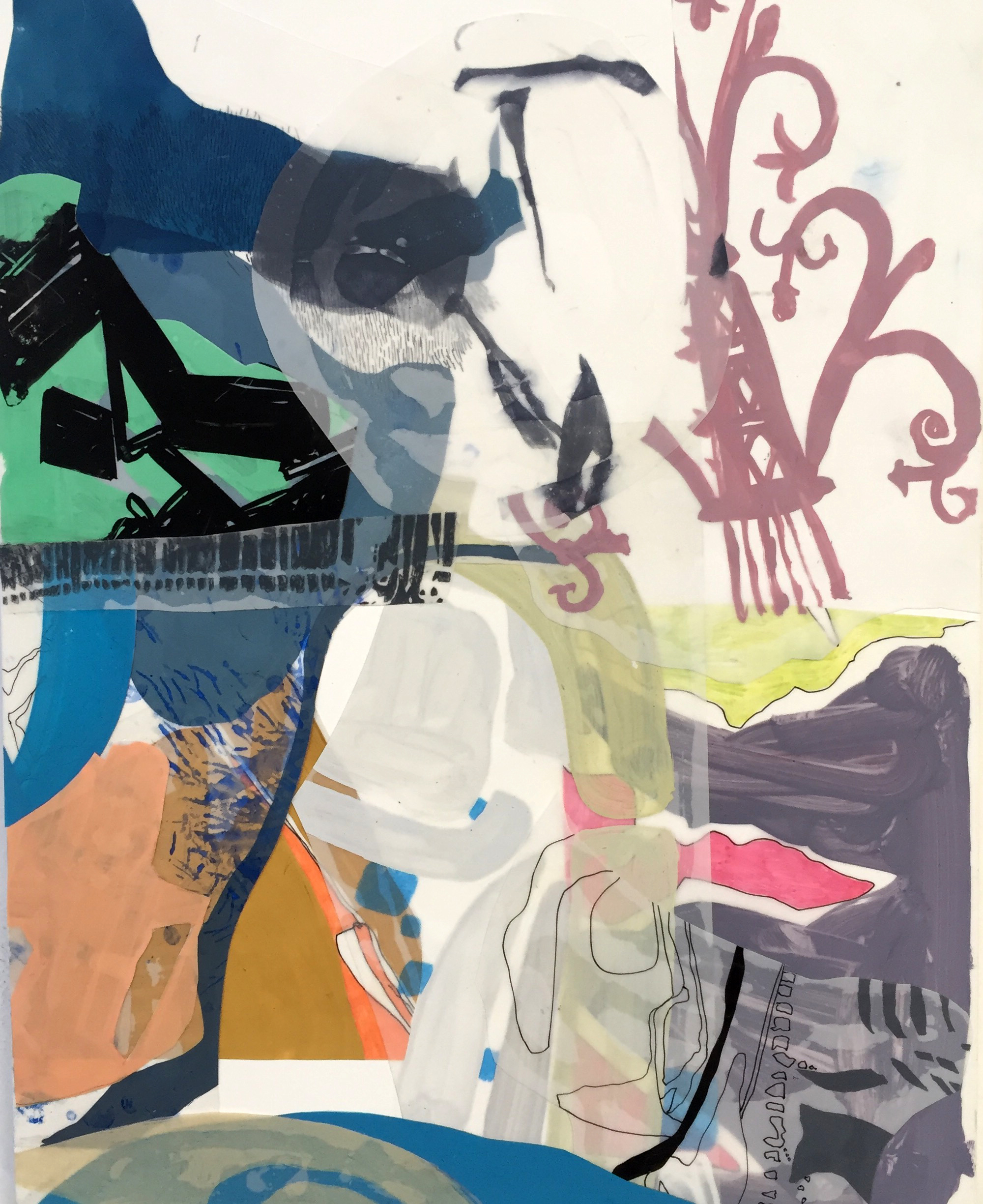 untitled #4            mixed media on panel      11" x 14"