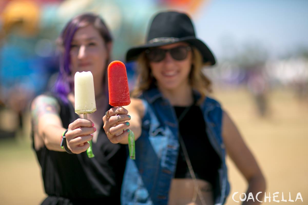 If it's hot, grab something cool. Popsicles are always an easy go to. | source: Coachella