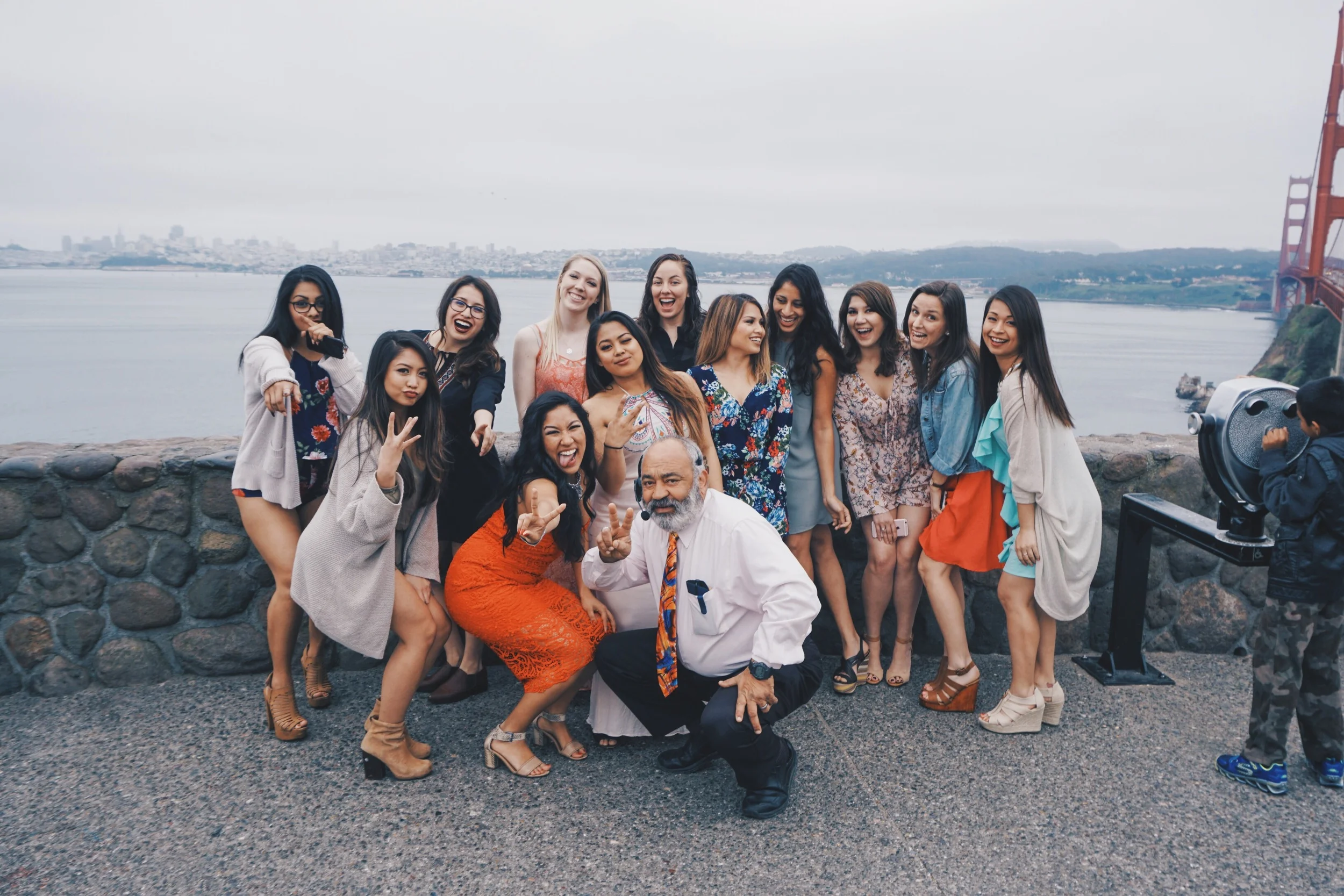 The ladies getting in formation with Abe, the best wine tasting host in San Francisco. He is accommodating, hospitable and has quite the sense of humor that compliments your experience just perfectly.