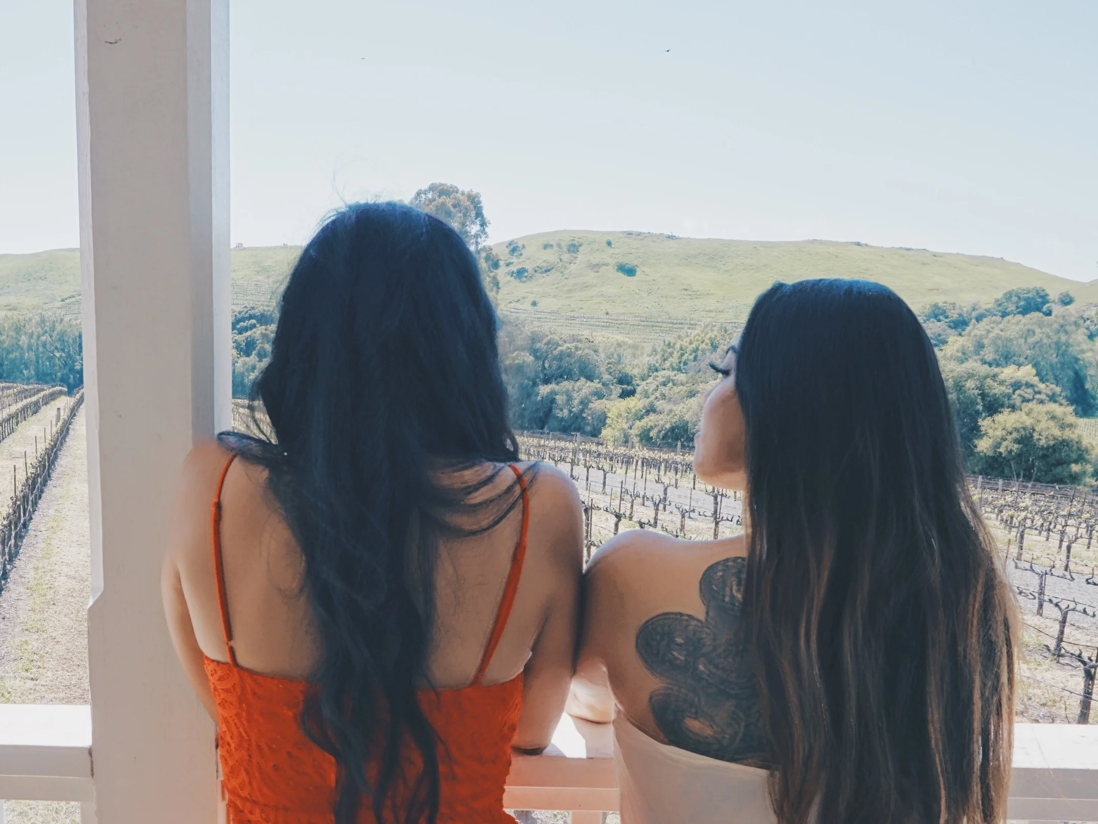 Enjoying the view with Anjuli.
