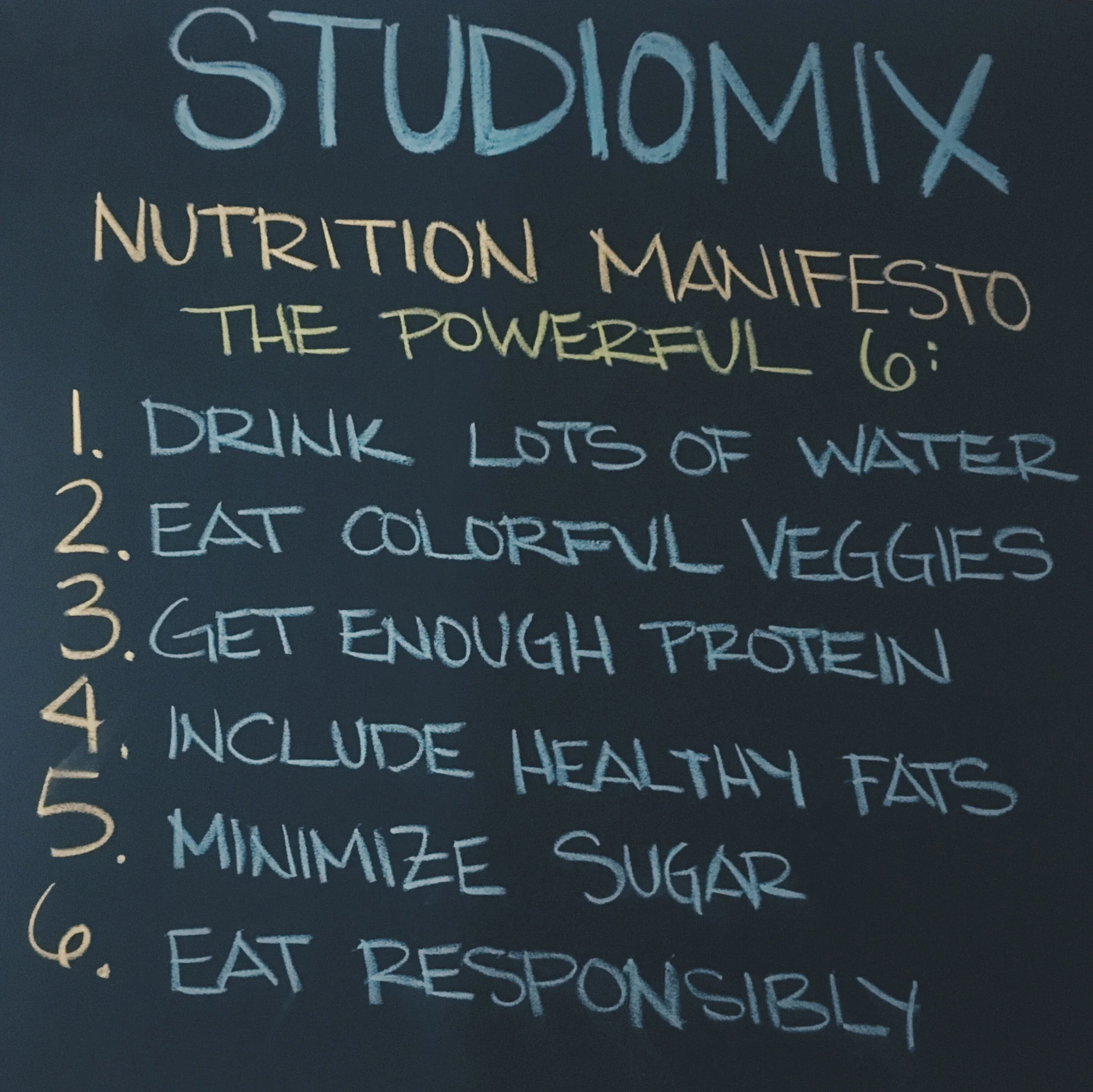 The Studiomix Nutrition Manifesto