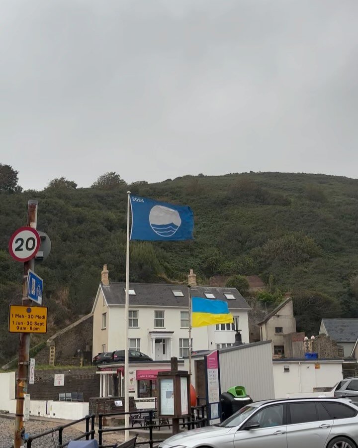 Howlin&rsquo; out there! We&rsquo;re closing a little earlier at 4pm today!  #beachcafe #llangrannog #walescoastpath #