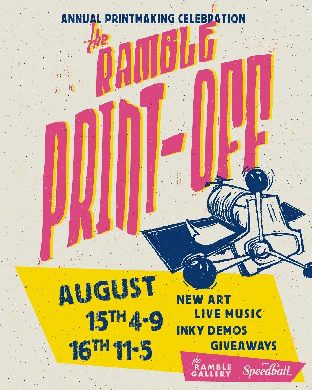 CALLING ALL PRINTMAKERS // ANNOUNCING : &ldquo;The Ramble Print-Off 2025&rdquo; // Annual Printmaking Celebration. This will be a party of all things printmaking! Did we mention there will be demos and workshops during the exhibition sponsored by @sp