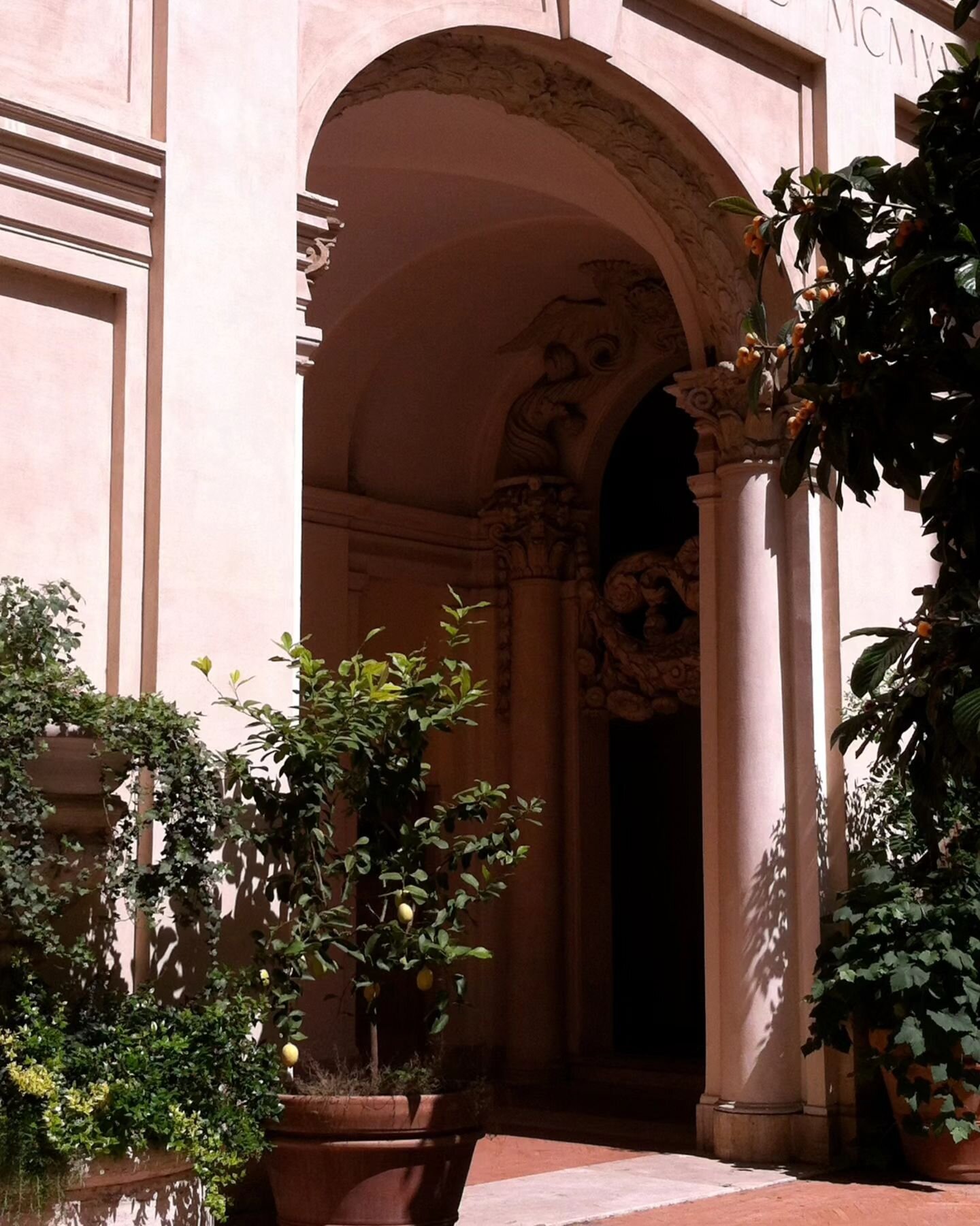 One of the lesser known courtyards of Rome just down the street from the Trevi Fountain-the side loggia of the home of the Accademia di S. Luca in Rome. Imagine entering this every day with Borromini as your professor...