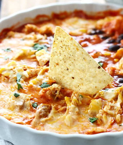 Chicken enchilada dip